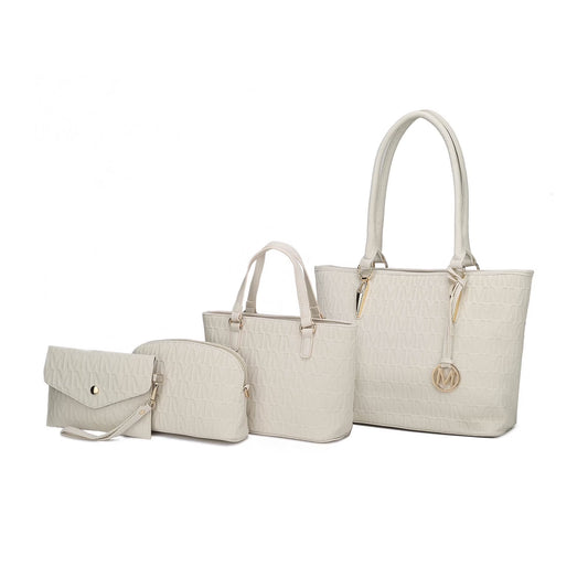 Edelyn Women'S Tote Bag, Small Tote Handbag, Pouch Purse & Wristlet Wallet, Signature Handbag 4 Pcs Set by Mia K